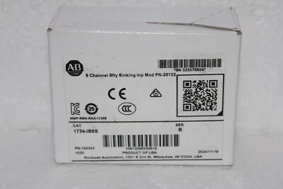 Allen Bradley 1734-IB8S /B 8 Channel Sfty Sinking Inp Mod PN-25132 - Image 1 of 4