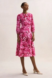 The Fold Lora Dress in Pink NWT 100% Silk Size 14 - Picture 1 of 14