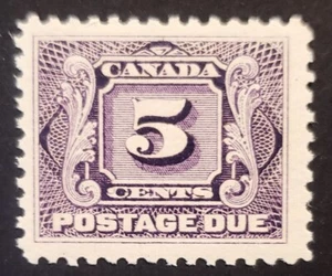 Stamps Canada Mint: J4 5c violet First Postage Due Issue F-VF MNH - Picture 1 of 1