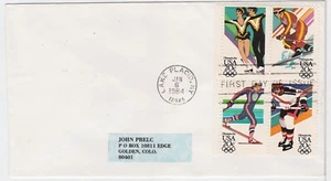 TurtlesTradingPost- Olympic Winter 1984 #2067-2070 FDC - Picture 1 of 1