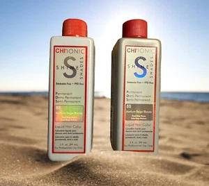 LOT OF 2 Chi Ionic Shine Shades 8b Liquid Hair Color 3 Oz 8b Medium beige blonde - Picture 1 of 2