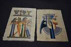 Bulk Wholesale Lot of 5 Hand Painted Egyptian Papyrus Paintings Ships from USA!