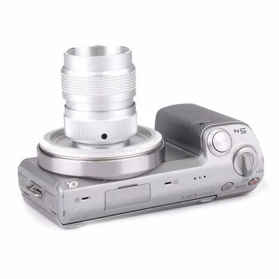 Silver Fujian 25mm F1.4 CCTV TV Movie lens +C Mount for Sony Nex +Adapter bundle - Image 1 of 4