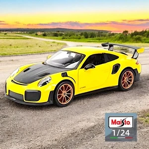 Maisto Porsche 911 GT2 RS 1:24 Scale Model Car - Carbon Hood Bronze Rims - New! - Picture 1 of 10