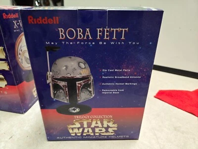 Casco miniatura de metal fundido a presión Star Wars Boba Fett Trilogy Riddell de 8 pulgadas Foto 1 de 4