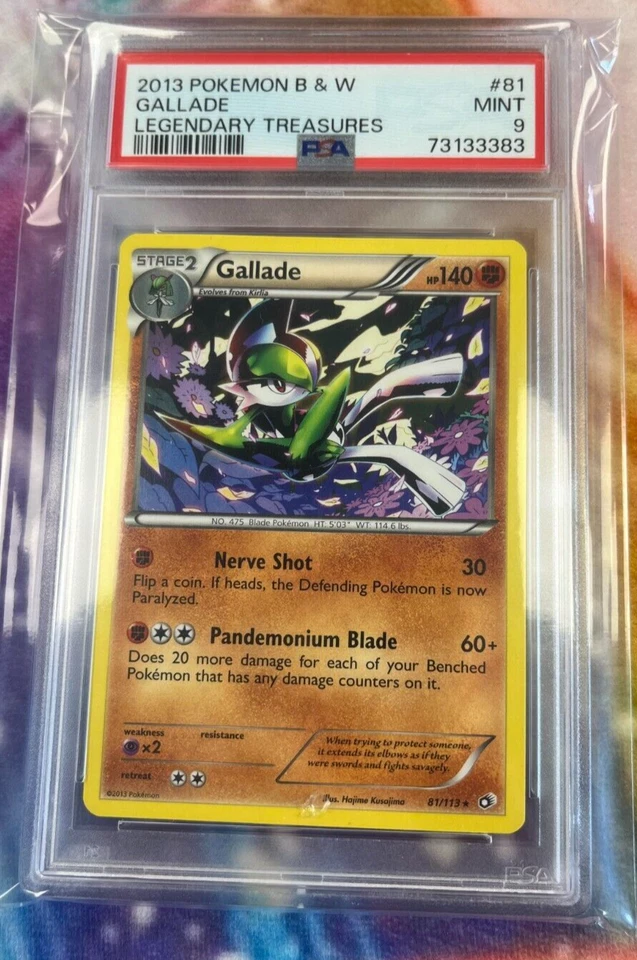 PSA 9 MINT Pokemon Gallade B&W 2013 Legendary Treasures Rare 81/113 - Image 1 of 1