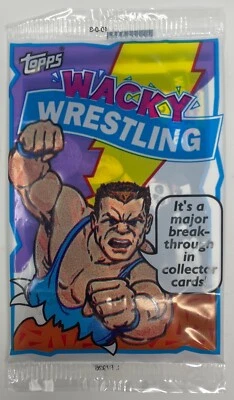 1993 Topps Ireland WWF Wacky Wrestling Paquete Sellado Papa Shango 12 Navaja Ramón 16 Foto 1 de 2