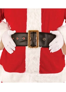 Adult Size Santa Claus Wide Black Belt - Picture 1 of 1