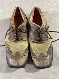 John Fluevog Future Angel Mens Brown Leather Casual Lace Up Shoes Size 10M - Picture 1 of 10