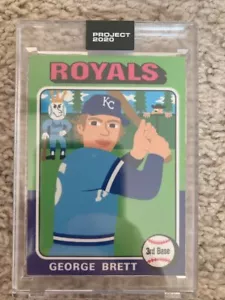 TOPPS PROJECT 2020 Kc Royals George Brett 102 Keith Shore W/Box & Bubble Mailer - Picture 1 of 2
