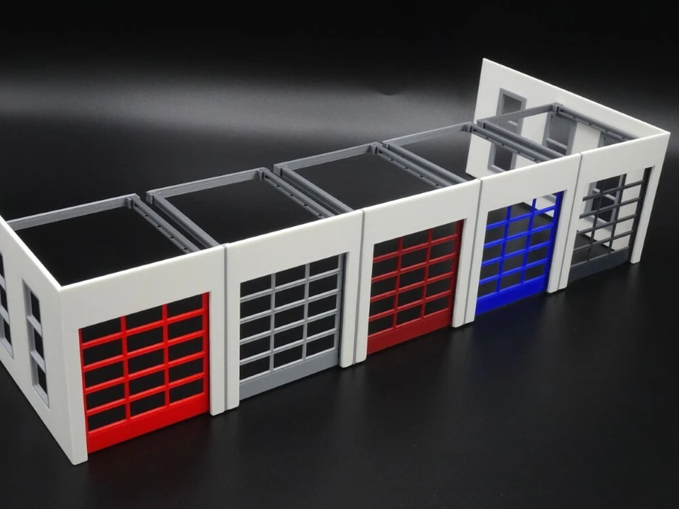 H0 Rolltor / Sektionaltor für Hallen- beweglich - 5x3 Fenster - Bild 1 von 4