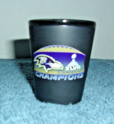 2013 NFL BALTIMORE RAVENS SUPERBOWL XLVII SUPER BOWL CHAMPS CERAMIC SHOT GLASS Cover