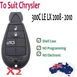 2XSmart Remote Car Key Shell Case Fob To Suit Chrysler 300C LE LX 2008 - 2010 3B - Picture 1 of 4