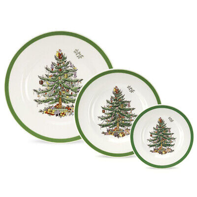 Spode Christmas Tree 12 Piece Set (4 x Dinner Plates, Salad Plates, Side Plates)>