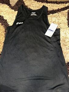 ASICS Men’s Rival II Singlet Tank Top Active Wear Black Size SMALL NWT