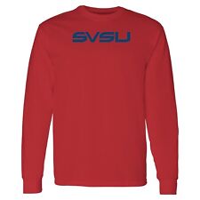 Saginaw Valley State Cardinals Basic Block - NCAA  Long Sleeve T Shirt - Red