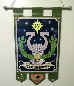 Wargame Style Ultramarine 4th Co Banner de B.A.S Gaming - Imagen 1 de 4