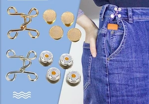 daisy golden 2 sets tool free jean Adjustable Waist Buckles jean waist tightener - Picture 1 of 28