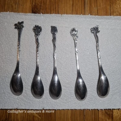 COLLECTION OF Vintage Holland SPOONS Silver plated Lot Of 5 Set - Image 1 of 4