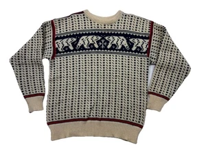 Suéter Vintage DALE of NORWAY Bears 100% Lana Pura Talla L - Imagen 1 de 8