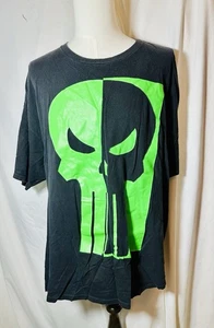 Marvel Punisher schwarzes T-Shirt mit grünem Logo, Größe 3XL - Bild 1 von 5
