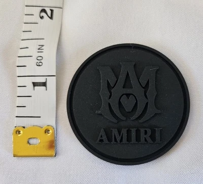 AMIRI PVC RUBBER DESIGNER LOGO 3D PATCH...EXTREMELY RARE. Condition is New. - Image 1 of 2