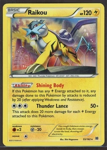 Pokémon TCG Raikou BREAKthrough 55/162 Holo Rare Pokemon Card Moderately Played - Picture 1 of 2