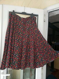 JOE BROWN FLARY SKIRT, RED/GREEN. SIZE 12. LENGTH 28". ZIP FASTENING. VGC. - Picture 1 of 1