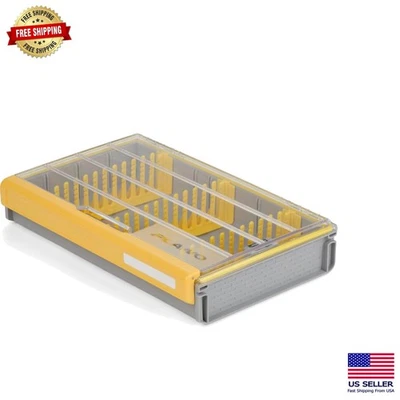 Caja utilitaria Spinnerbait 3700 borde gris y amarillo - almacenamiento sin óxido y sin enredos Foto 1 de 4