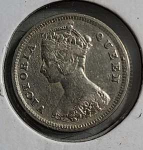 Genuine Silver 1891 Hong Kong 10Cents | AU/UNC Condition j4 - Bild 1 von 2