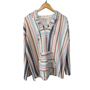 Poncho de playa grande con capucha a rayas Roxy Waves and Rays para mujer - Imagen 1 de 5