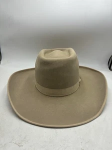 North Valley Hat Co 6 7/8" Custom Hat - Buckaroo Flat Hat 100% Beaver  - Picture 1 of 10