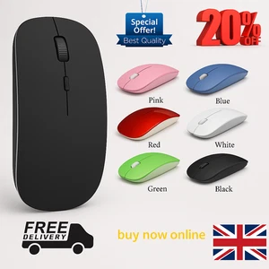 2.4 GHz Wireless Cordless Mouse Mice Optical Scroll For PC Laptop Computer + USB - Picture 1 of 20