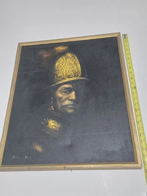 After Rembrandt Van Rijn, The Man In The Gold Helmet OOAK Tribute On Canvas  - Image 1 of 4