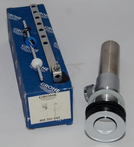 GROHE Lavatory Sink Pop-up Drain Assembly in Starlight Chrome (405331045) - Picture 1 of 4