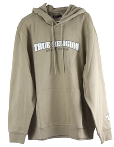 True Religion Herren Arch Hoodie Sweatshirt 2XL Travertin Neu mit Etikett - Bild 1 von 10