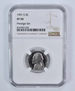 1991-S Jefferson Nickel Prestige Set PF70 NGC Brown Label - Picture 1 of 5