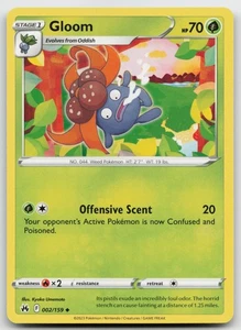 Pokemon Gloom Uncommon Crown Zenith 002/159 LP - Picture 1 of 2