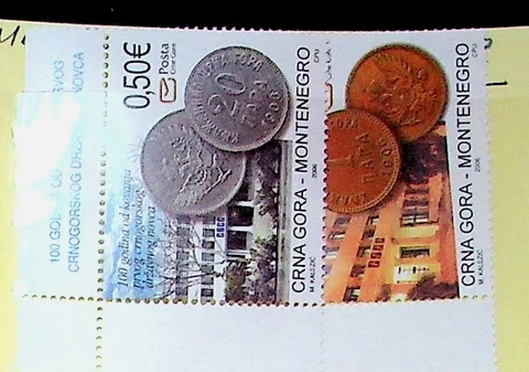 MONTENEGRO Sc 135-36 NH ISSUE OF 2006 - coins - (AJ23) Cover