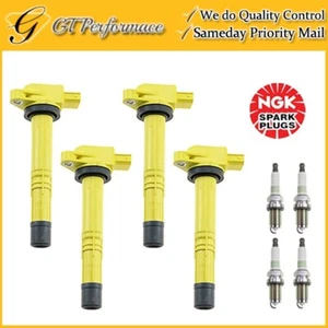 Quality Ignition Coil & NGK Spark Plug 4PCS for CSX/ Accord Civic CR-V 2.0/2.4L - Picture 1 of 8