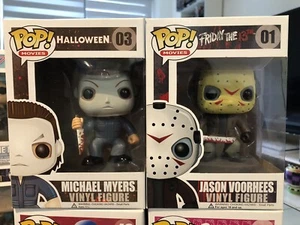 Lot Of 2 New Retired Funko Pop Movies Terror Jason #01 Myers #03 Rare Vaulted - Picture 1 of 11