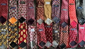 Lotto di 20 cravatte da collo uomo marchi seta vintage NO MACCHIE (b7 - Foto 1 di 5