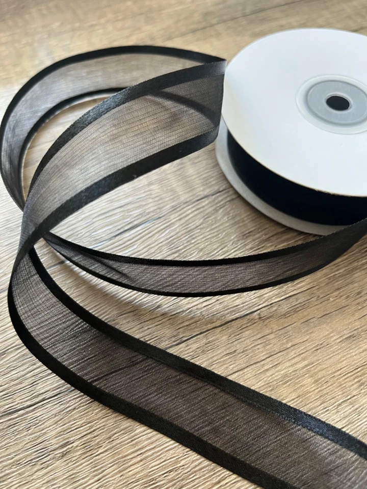 7/8" Satin Edge Organza Sheer Ribbon Assorted Many Colors Spool 25 yd - Image 1 of 1