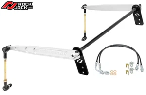 Barra estabilizadora trasera antiroco RockJock y kit de línea de rotura para Jeep Wrangler 07-18 4 puertas - Imagen 1 de 4