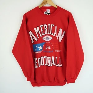 Vintage 90's USA Graphic Logo 80's sweatshirt Retro SZ Medium (E9706) - Picture 1 of 4