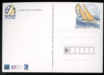 FRANCIA 1993 PAPELERÍA MAXI-TARJETA, LE MAXI-YATCH "LA POSTE"!! S23 Foto 1 de 2