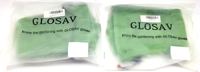 2 PARES DE GUANTES DE JARDINERÍA DE CUERO VERDE GLOSAV, TALLA GRANDE, 100% PIEL DE VACUNO Foto 1 de 4
