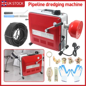 Pipe Cleaning Device 550W Tube Cleaner 55930 Pipe Drain Cleaning Machine 20m UK - Picture 1 of 10