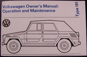 1973 1974 VW Thing Type 181 Glove Box Owners Manual - New - Picture 1 of 1