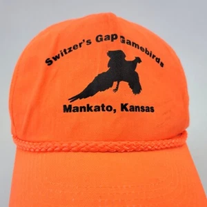 Switzers Gap Gamebirds Hat Cap Bird Hunting Pheasant Mankato KS Snapback Orange - Picture 1 of 9
